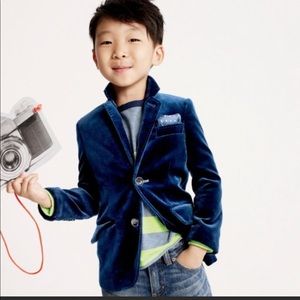 EUC, CREWCUTS Blue Velvet Ludlow blazer, size 3❤️